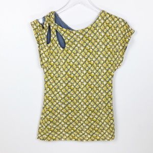 Anthropologie Meadow Rue Laussane yellow top